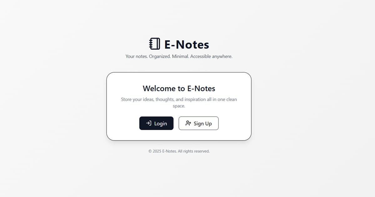 E-Notes App